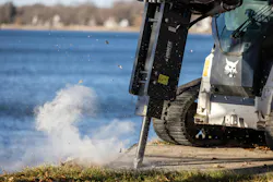 Ignite Nitrogen breaker on a Bobcat compact track loader. Ignite Nitrogen breaker on a Bobcat compact track loader.