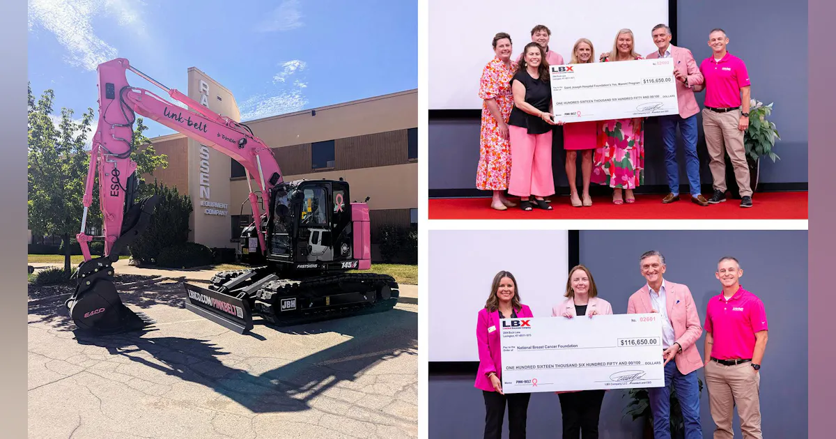 Machine Maintenance Report Link-Belt donates $232,000 to breast cancer charities after Pink-Belt ...