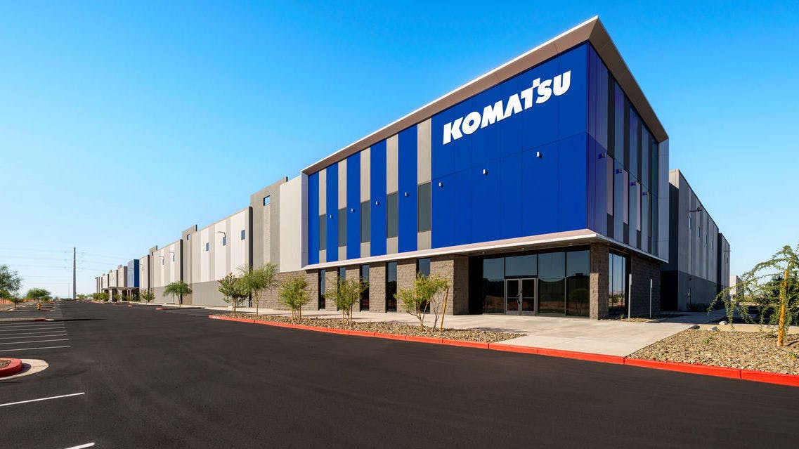 Komatsu Mesa Parts facility rendering.
