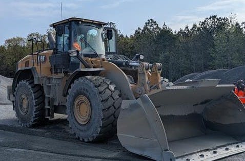 Titan tires on wheel loader