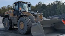 Titan tires on wheel loader