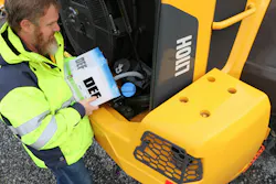 Volvo Construction Equipment DEF fill up. Volvo Construction Equipment DEF fill up.