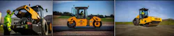 Ammann compaction rollers working and getting services. 3 photos. Ammann compaction rollers working and getting services. 3 photos.