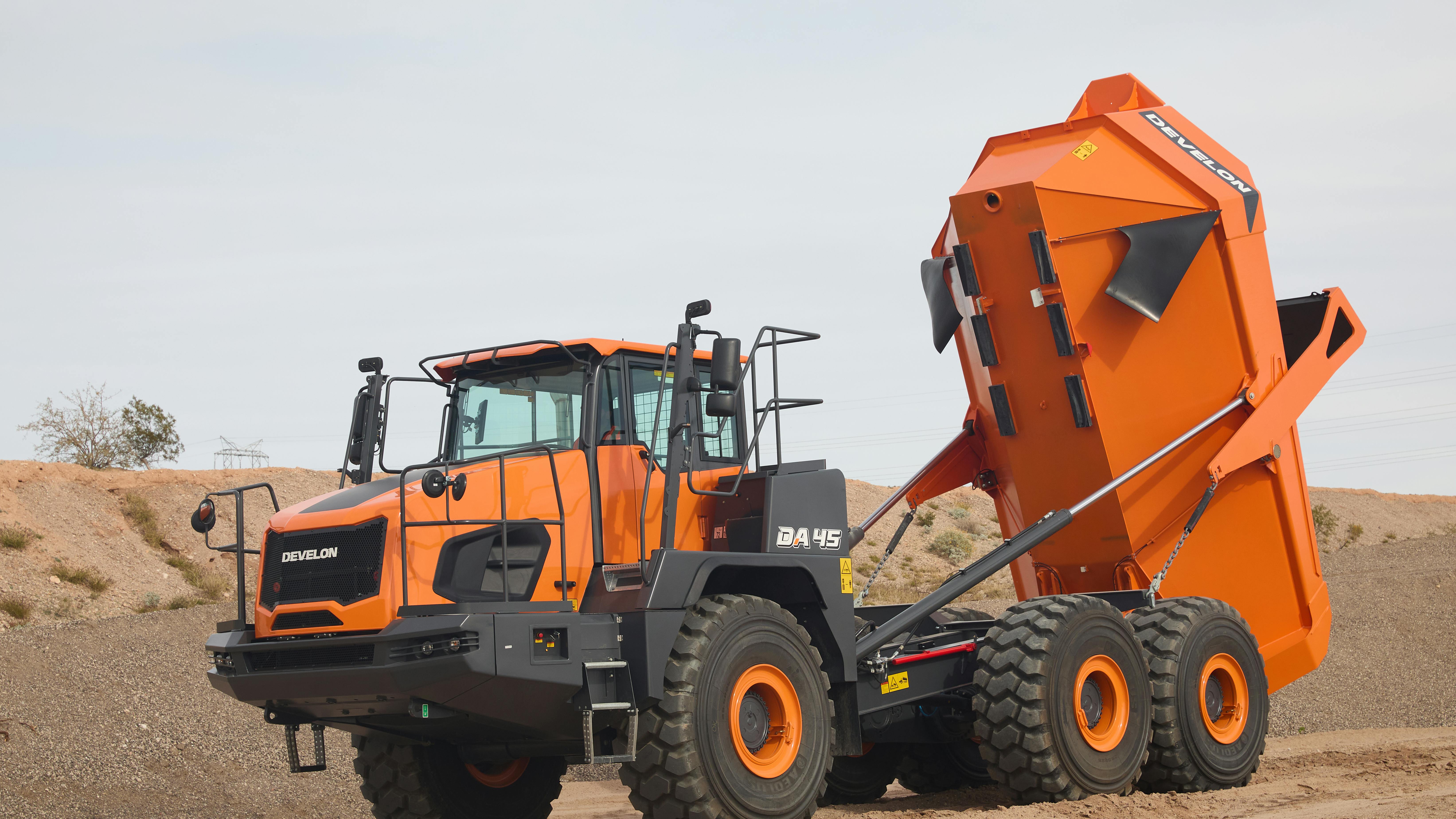 Develon ADT dump body down