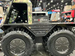 Fat Truck tires at a trade show