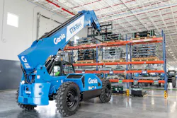 Genie GTH-1544 telehandler working in a warehouse Genie GTH-1544 telehandler working in a warehouse