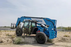 Genie GTH-1544 telehandler rolling over rough terrain Genie GTH-1544 telehandler rolling over rough terrain