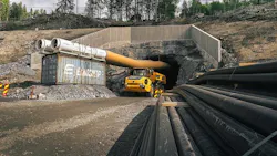 Volvo ADT coming out of a tunnel Volvo ADT coming out of a tunnel