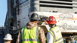 Leica Geosystems paving grade control technology.