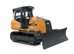 Case 850N dozer on white studio background.