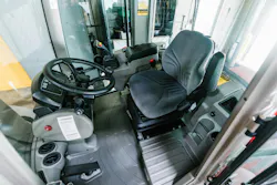 Takeuchi compact wheel loader cab.
