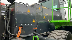 Batteries inside wheel loader