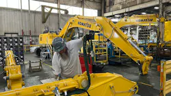 Komatsu worker in plant