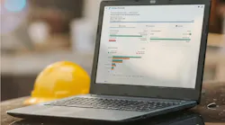 A laptop display