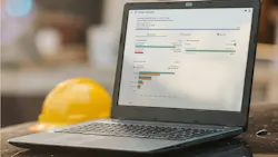 A laptop display