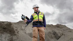 Worker using technology