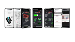 Skytrack ELEVATE telematics app on a variety of smartphones.