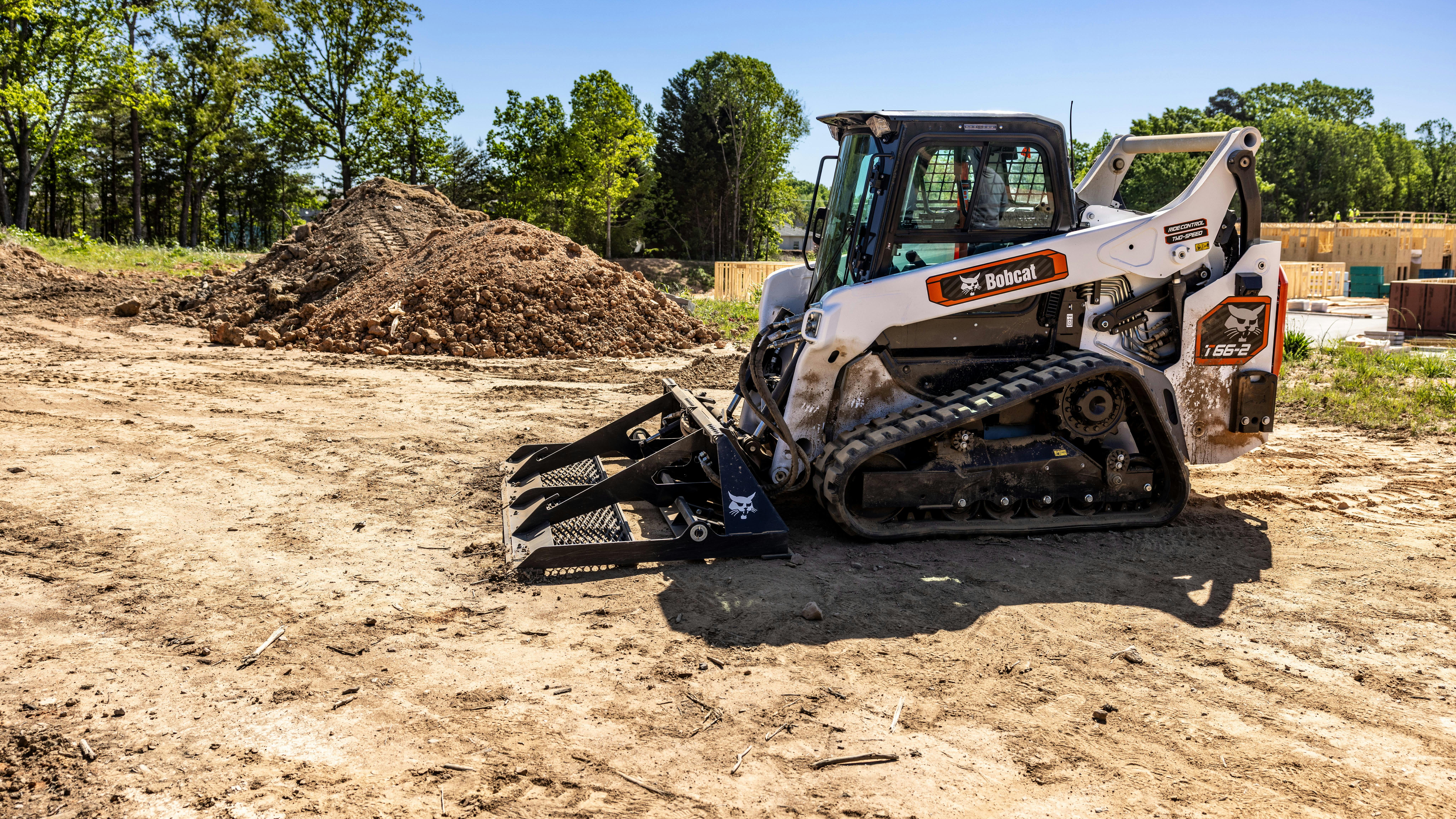 Bobcat CTL with landscape rake