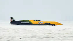 JCB Hydromax racing across the Salt Flats