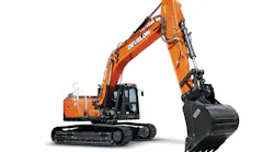 Develon excavator studio shot