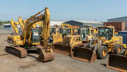 Old equipment in yard