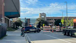 Street accident scene