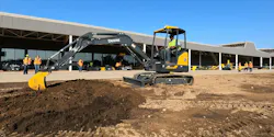 John Deere’s New 40 P-Tier Mini Excavator operating at the Dubuque Works.
