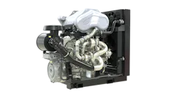 Perkins Project Coeus advanced configurable fuel drop-in engine on a white background.