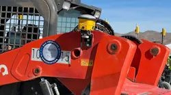 Trimble hardware on a compact track loader