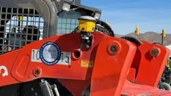 Trimble hardware on a compact track loader