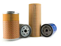 A selection of filters sits on a white background.