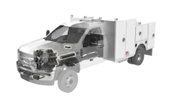 Under-hood air compressors help preserve a truck’s cargo-carrying space without compromising on air power. VMAC Underhood 70 provides up to 70 cfm at 100 psi and offers a 100% duty cycle.