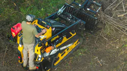 Gehl mini track loader with grapple
