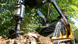 Gehl mini track loader with stump grinder